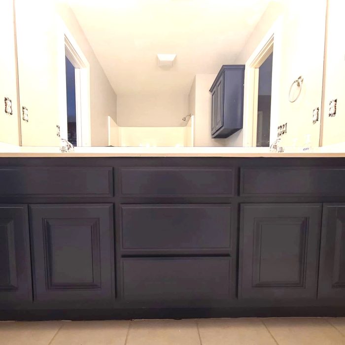 Modern gray cabinet transformation in a Tulsa home